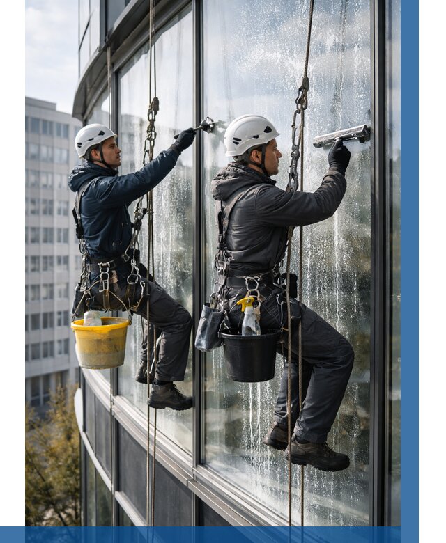 Мойка панорамных окон в Обнинске от 355 р. заказать у ВЫСОТНИК-Бнн