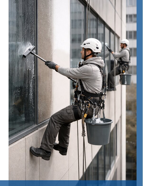 Мойка фасадов зданий в Обнинске под ключ от 355 р. | ВЫСОТНИК-Бнн