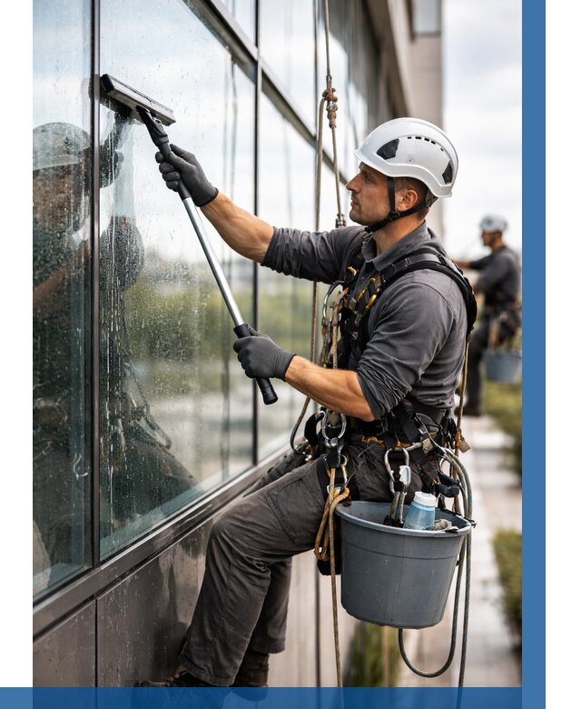 Мойка стеклянных фасадов в Обнинске от 203 р. | ВЫСОТНИК-Бнн