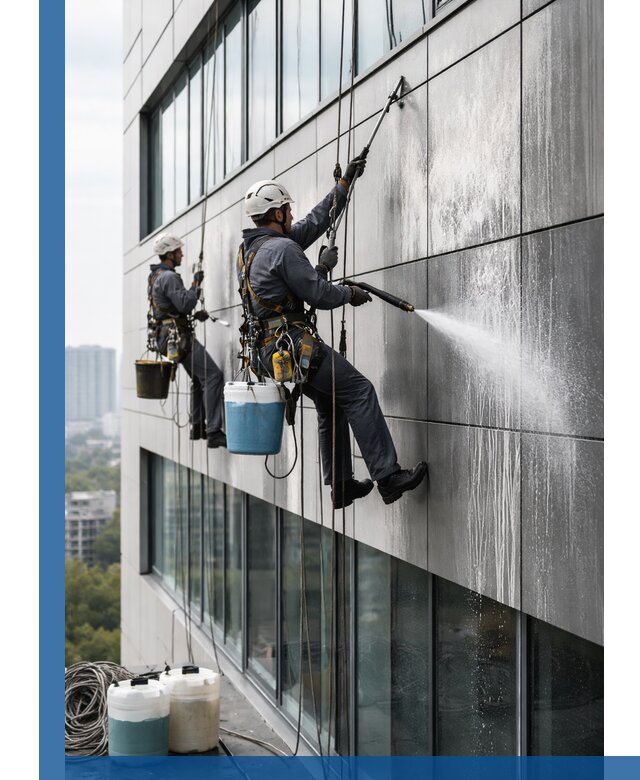 Профессиональная мойка вентилируемых фасадов в Обнинске