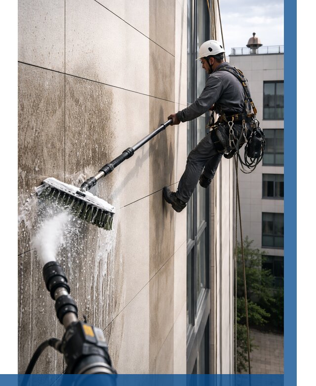 Мойка фасада из керамогранита в Обнинске от 305 р. | ВЫСОТНИК-Бнн