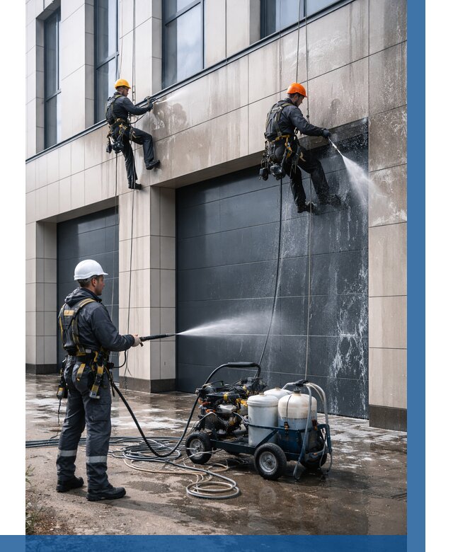 Послестроительная мойка фасада в Обнинске от 305 р. | ВЫСОТНИК-Бнн