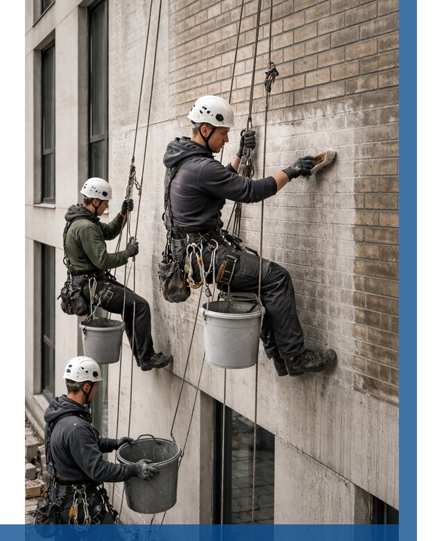 Удаление высолов с фасада в Обнинске от 254 р. | ВЫСОТНИК-Бнн