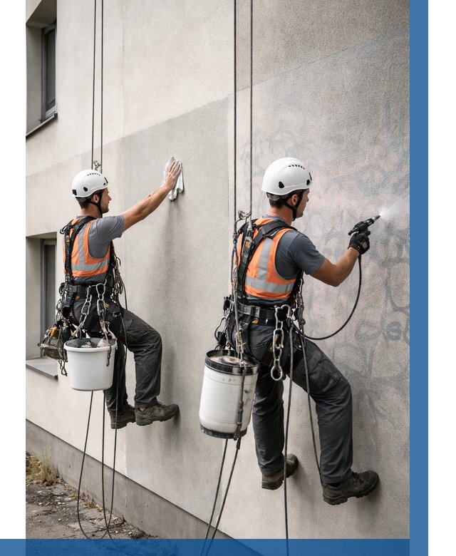 Антиграффити покрытие фасада в Обнинске от 609 р. | ВЫСОТНИК-Бнн