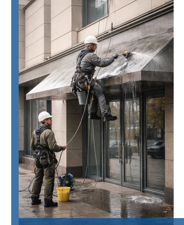 Профессиональная мойка козырьков и навесов в Обнинске