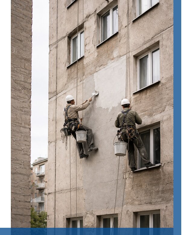 Косметический ремонт фасада в Обнинске от 1117 р. | ВЫСОТНИК-Бнн