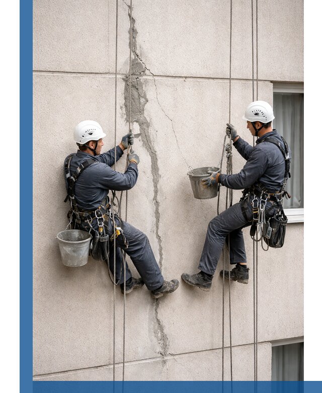 Заделка трещин на фасаде в Обнинске с гарантийным ремонтом