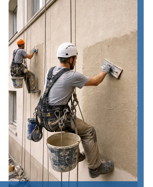 Декоративная штукатурка фасада в Обнинске от 1218 р. | ВЫСОТНИК-Бнн