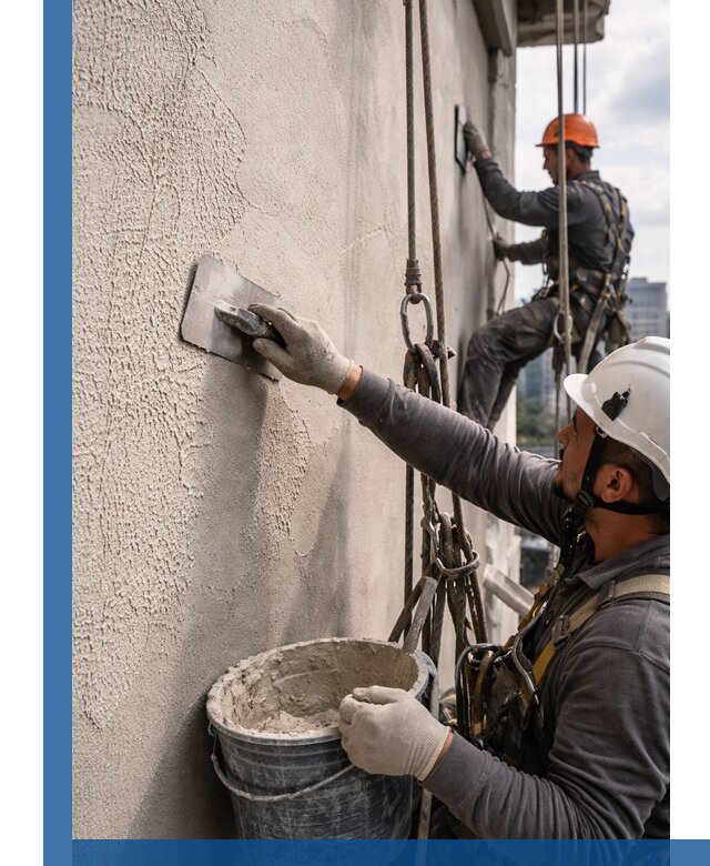 Декоративная штукатурка фасада с утеплением и защитой в Обнинске