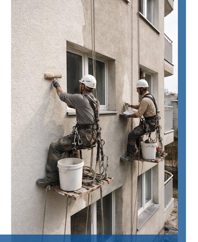 Нанесение короеда на фасад в Обнинске от 457 р. | ВЫСОТНИК-Бнн