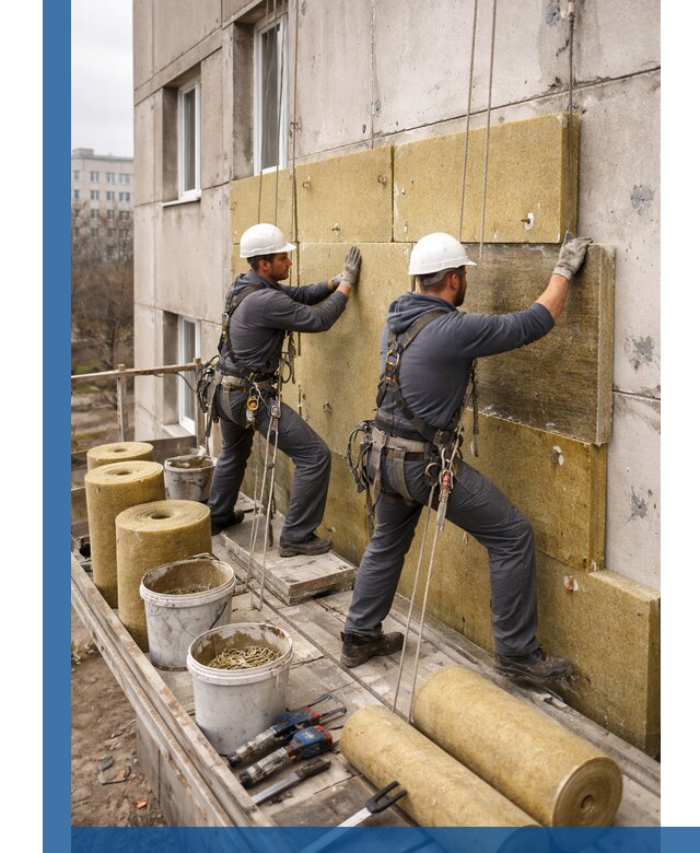 Утепление фасада минватой в Обнинске под ключ с гарантией