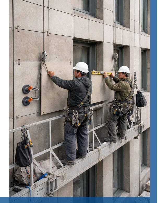 Монтаж керамогранита на фасад в Обнинске от 2538 р. | ВЫСОТНИК-Бнн