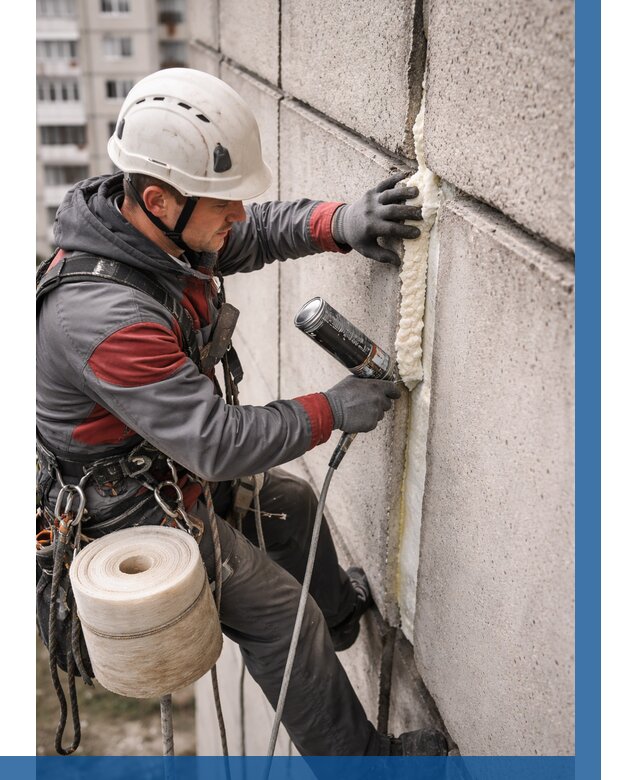 Утепление межпанельных швов в Обнинске от 711 р. | ВЫСОТНИК-Бнн