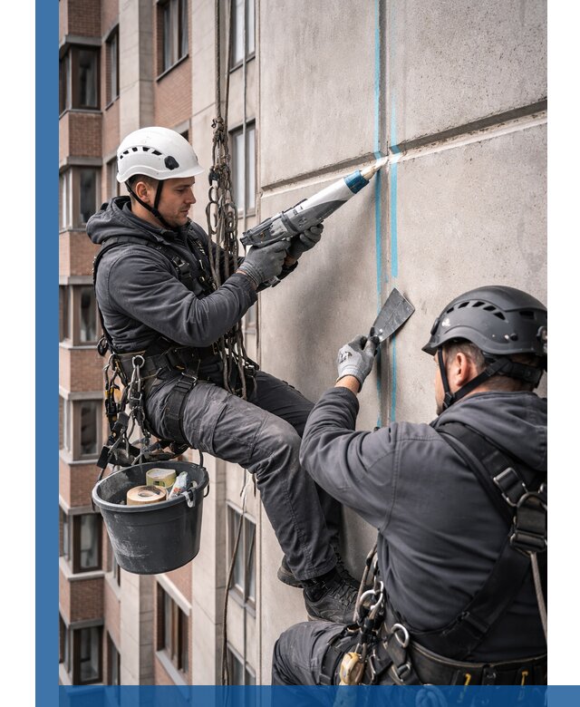 Вторичная герметизация швов фасада и кровли в Обнинске