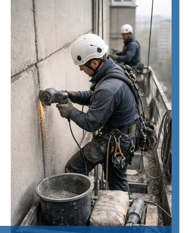 Штробление межпанельных швов в Обнинске от 1218 р. | ВЫСОТНИК-Бнн