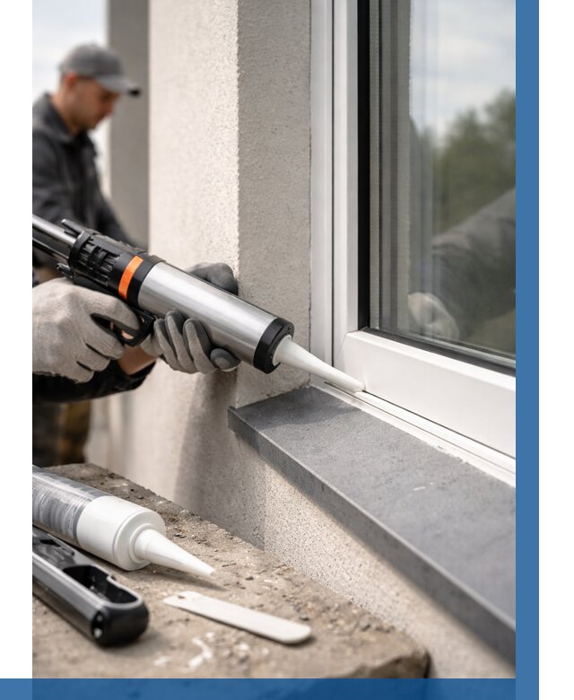 Герметизация монтажных швов окон в Обнинске от 660 р. | ВЫСОТНИК-Бнн