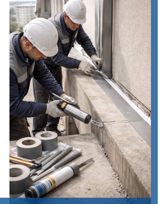 Герметизация примыкания балкона в Обнинске от 4568 р. | ВЫСОТНИК-Бнн