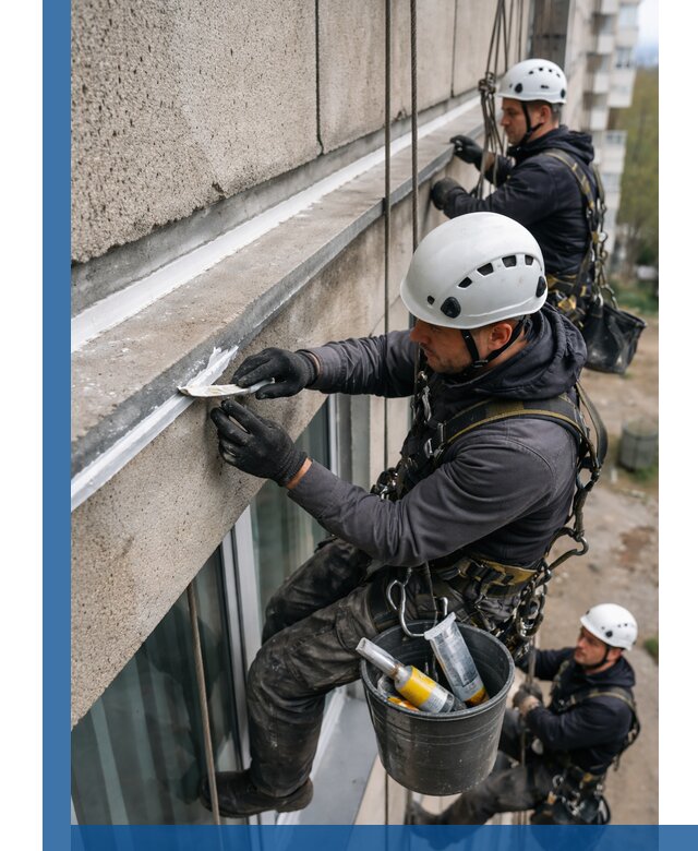 Герметизация примыкания балкона в Обнинске под ключ с гарантией