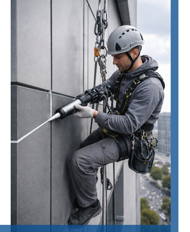 Герметизация стыков фасадных панелей в Обнинске от 6598 р.| ВЫСОТНИК-Бнн