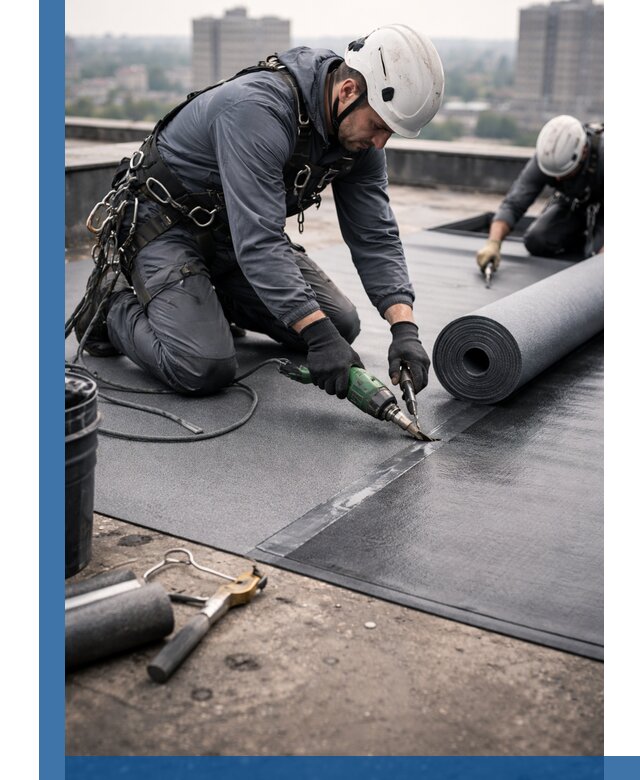 Ремонт мягкой кровли в Обнинске с выездом промальпинистов