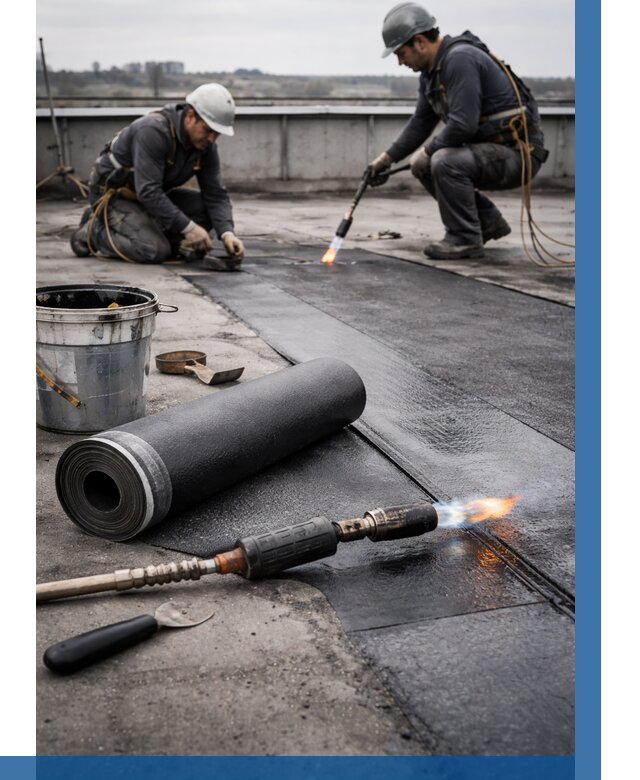 Ремонт рулонной кровли в Обнинске от 660 р. | ВЫСОТНИК-Бнн