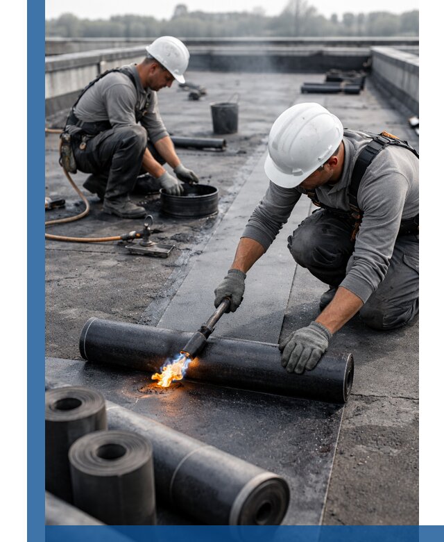 Ремонт рулонной кровли в Обнинске герметизация и восстановление