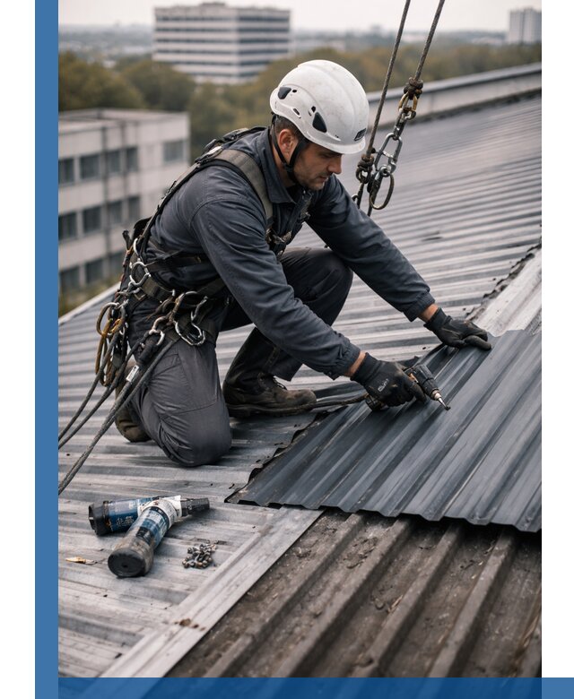 Ремонт профнастила на кровле в Обнинске, работы под ключ