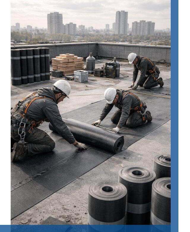 Монтаж мягкой кровли под ключ в Обнинске от 457 р. | ВЫСОТНИК-Бнн