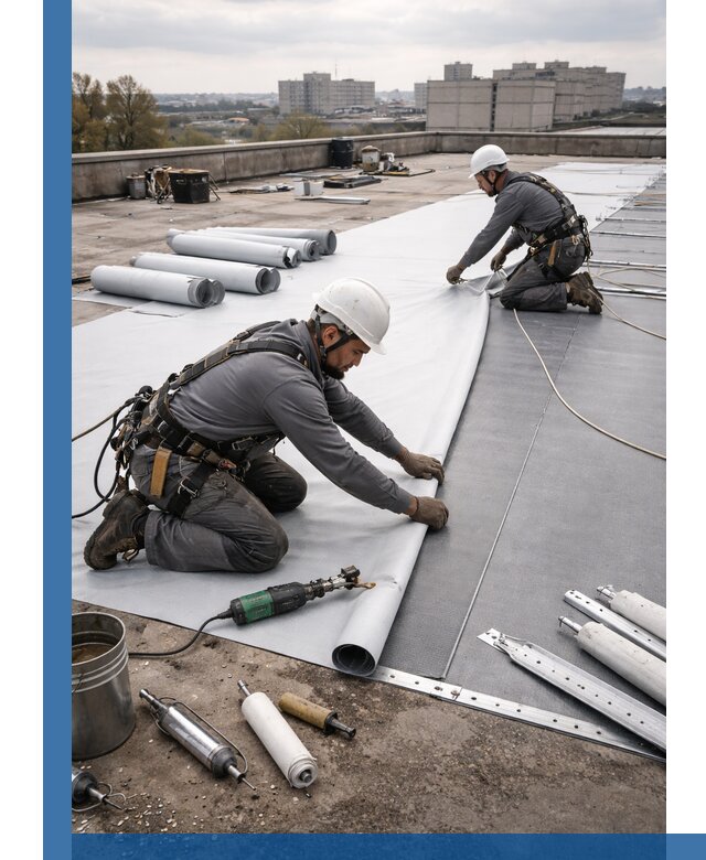 Монтаж мембранной кровли в Обнинске для промышленных зданий