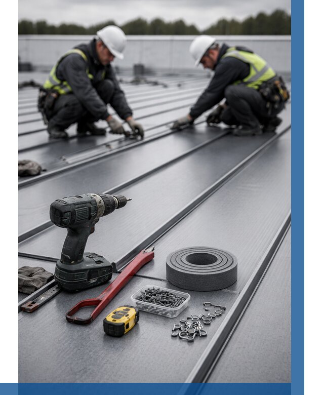 Монтаж фальцевой кровли в Обнинске от 1827 р. | ВЫСОТНИК-Бнн