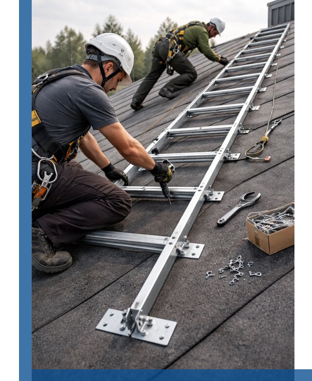 Профессиональный монтаж кровельной лестницы в Обнинске под ключ
