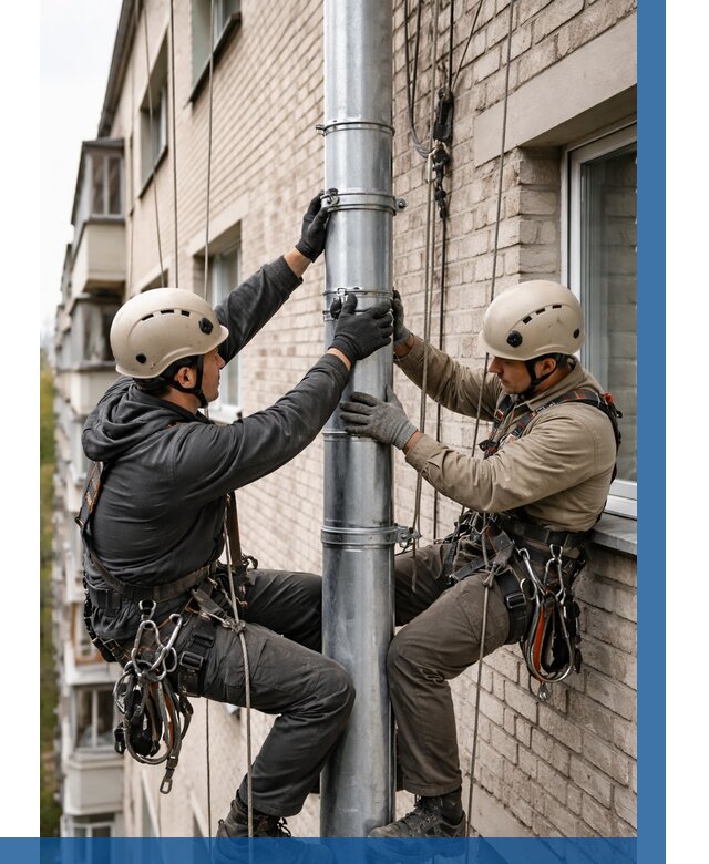 Замена водосточных труб в Обнинске от 6598 р. | ВЫСОТНИК-Бнн