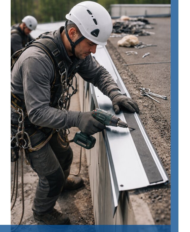 Монтаж капельника на кровле в Обнинске от 305 р. | ВЫСОТНИК-Бнн