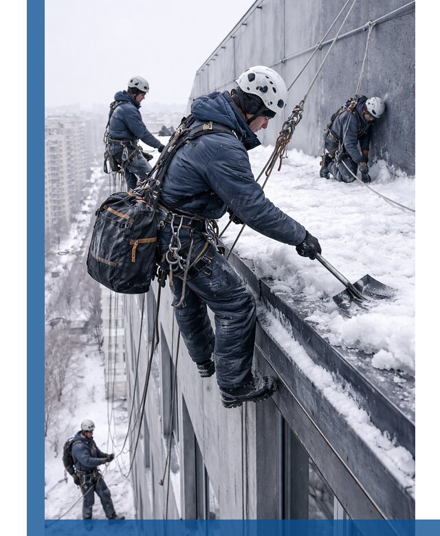 Абонентское обслуживание кровли зимой в Обнинске регулярный уход