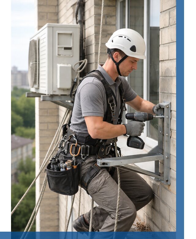 Установка кронштейнов кондиционера в Обнинске от 3553 р. | ВЫСОТНИК-Бнн