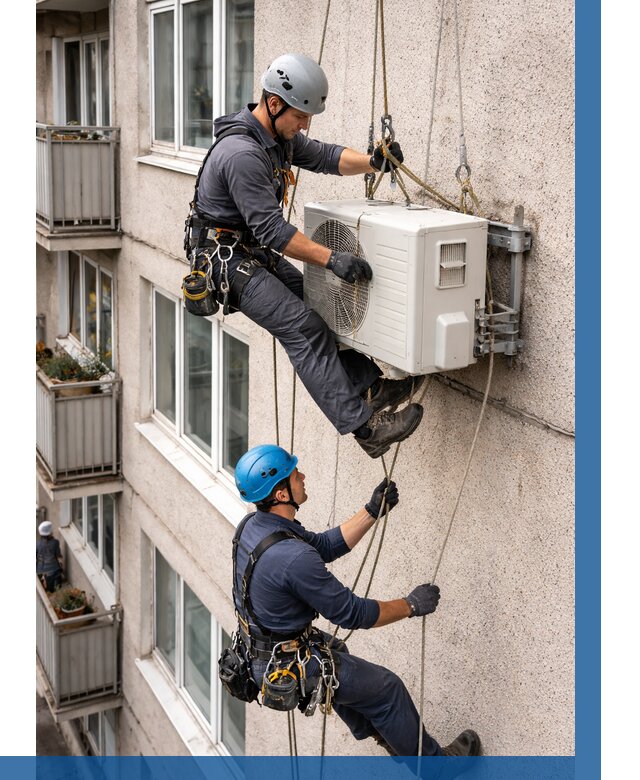 Перенос внешнего блока кондиционера в Обнинске от 9135 р.| ВЫСОТНИК-Бнн