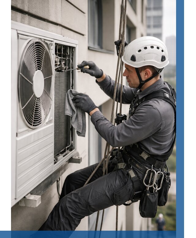 Обслуживание внешнего блока кондиционера в Обнинске от 2741 р.ВЫСОТНИК-Бнн