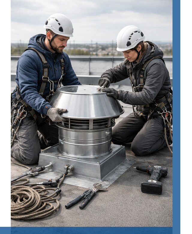 Установка дефлекторов на кровле в Обнинске от 4568 р. | ВЫСОТНИК-Бнн