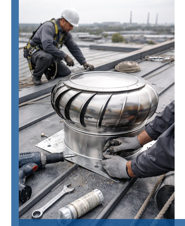 Установка дефлекторов на кровле в Обнинске профессионально