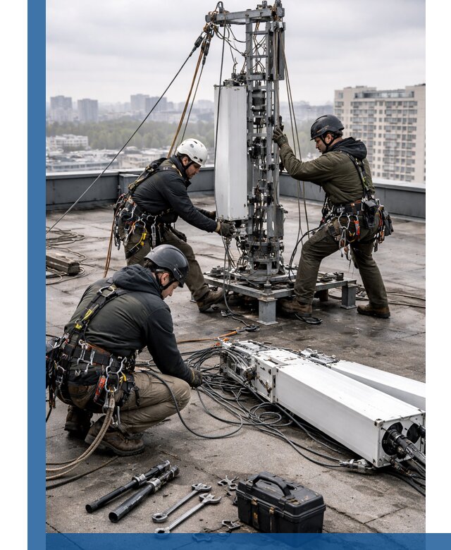 Демонтаж антенн на крыше зданий в Обнинске с гарантией