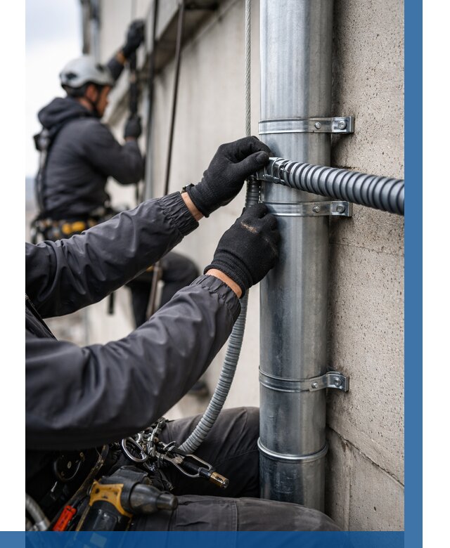 Монтаж гофры для кабеля в Обнинске от 305 р. | ВЫСОТНИК-Бнн