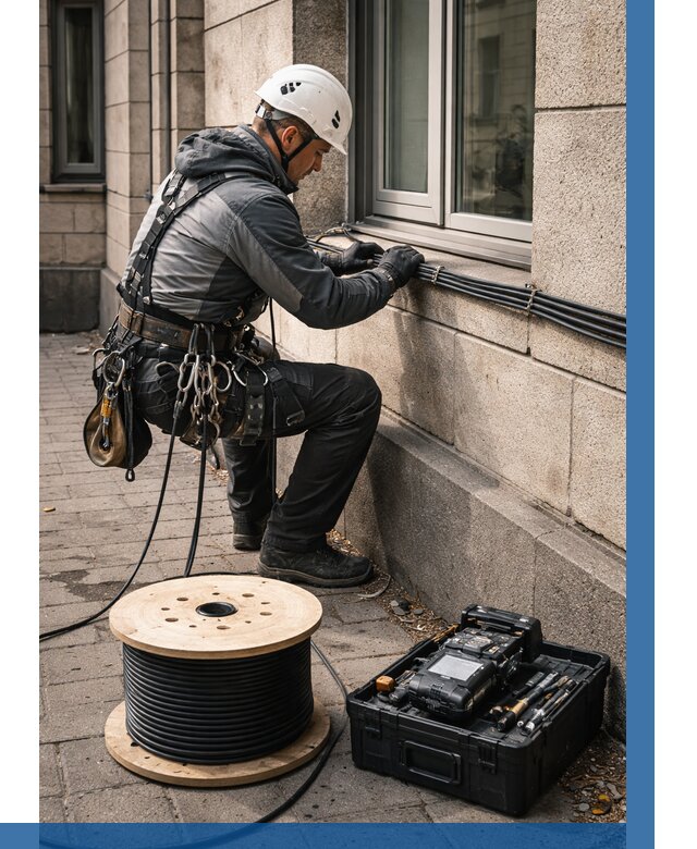 Прокладка оптоволоконного кабеля в Обнинске от 812 р. | ВЫСОТНИК-Бнн