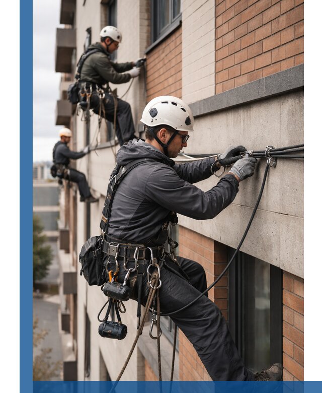 Крепление кабеля на фасаде монтаж и крепеж в Обнинске