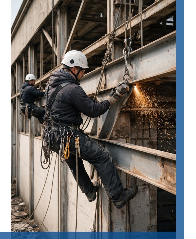 Демонтаж металлоконструкций на высоте в Обнинске от 6598р. |ВЫСОТНИК-Бнн