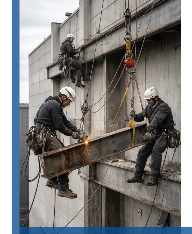 Демонтаж металлоконструкций на высоте в Обнинске под ключ