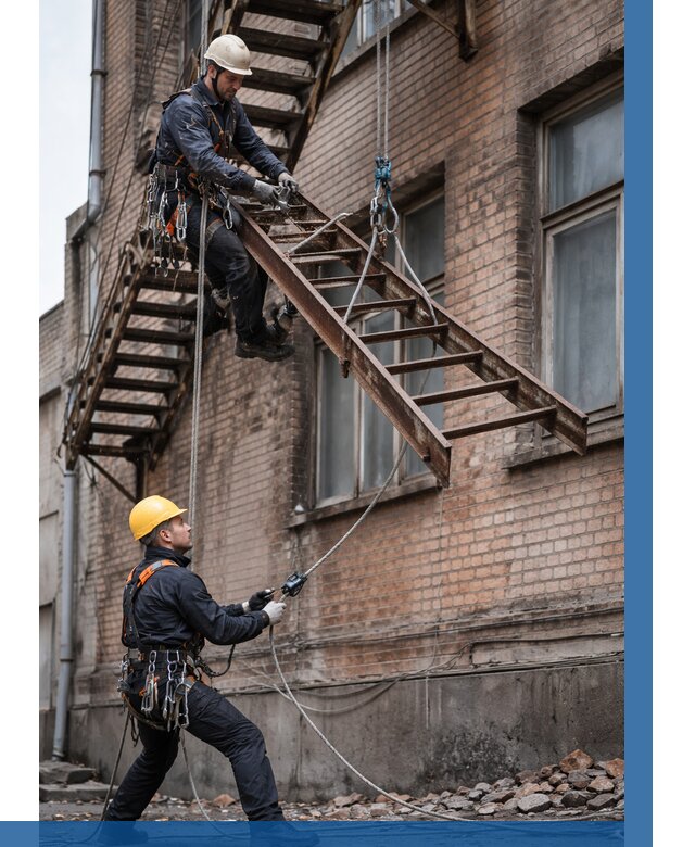 Демонтаж пожарной лестницы в Обнинске от 12180 р. | ВЫСОТНИК-Бнн