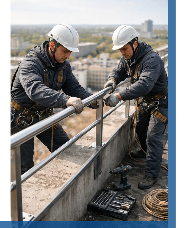 Монтаж перил на высоте в Обнинске от 2538 р. | ВЫСОТНИК-Бнн