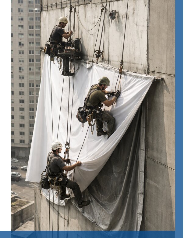 Замена баннерного полотна в Обнинске от 6598 р. | ВЫСОТНИК-Бнн—заказать