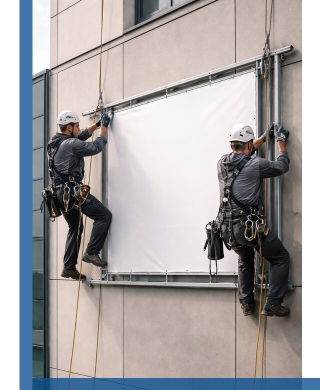 Монтаж наружной рекламной вывески в Обнинске под ключ