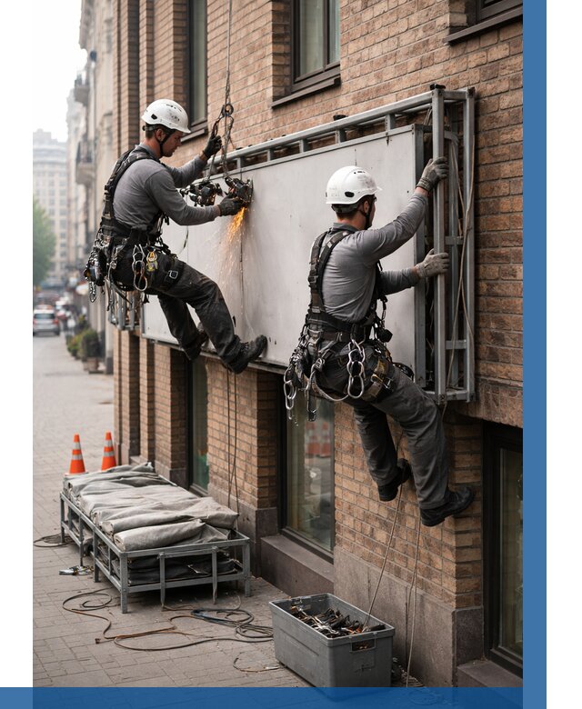 Демонтаж рекламной вывески в Обнинске от 6598 р. | ВЫСОТНИК-Бнн